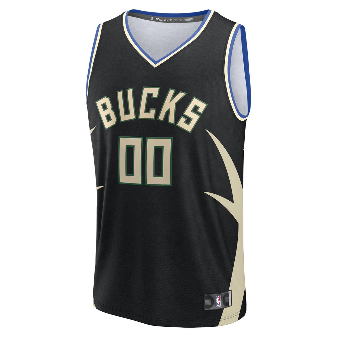 Milwaukee Bucks Fanatics Youth Fast Break Custom Replica Jersey - Green - Icon Edition