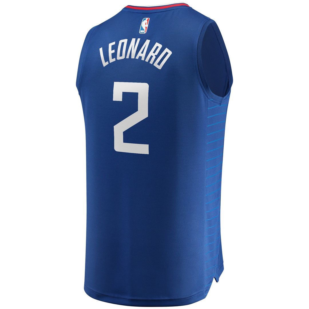 LA Clippers Kawhi Leonard Fanatics Youth 2019/20 Fast Break Replica Jersey Blue - Icon Edition