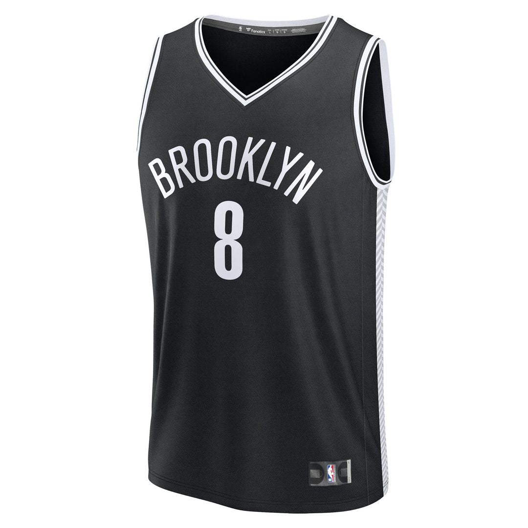Brooklyn Nets Egor Dëmin Fanatics Fast Break Replica Jersey - Black - Icon Edition