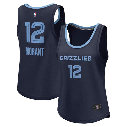 Memphis Grizzlies Ja Morant Fanatics Women's Fast Break Player Jersey - Icon Edition - Navy