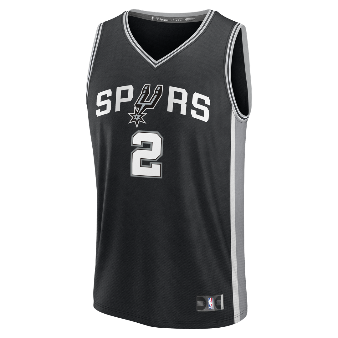San Antonio Spurs Dylan Harper Fanatics Fast Break Jersey - Black - Icon Edition