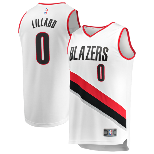 Portland Trail Blazers Damian Lillard Fanatics Fast Break Replica Jersey - White - Association Edition