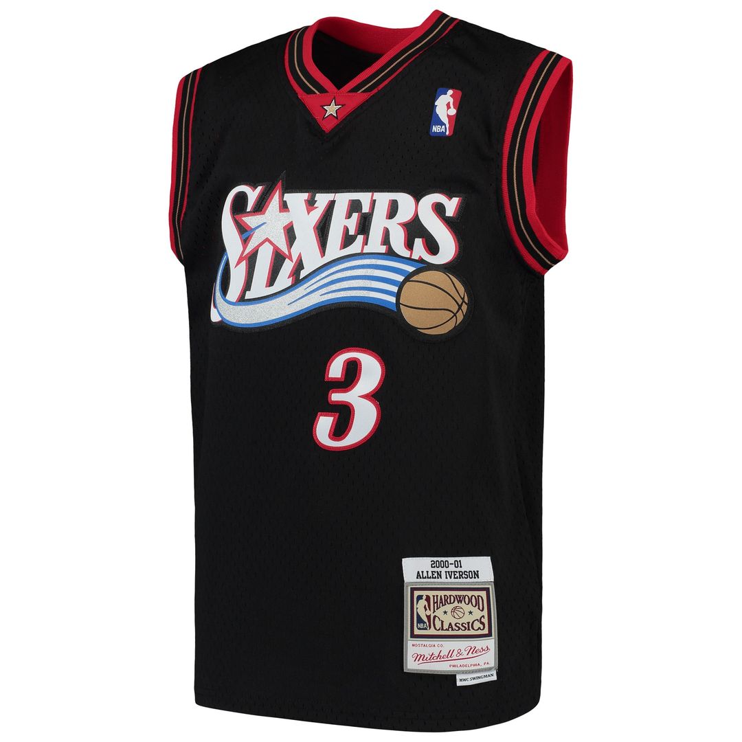 Philadelphia 76ers Allen Iverson Mitchell & Ness Youth 1996/97 Hardwood Classics Swingman Throwback Jersey - Red