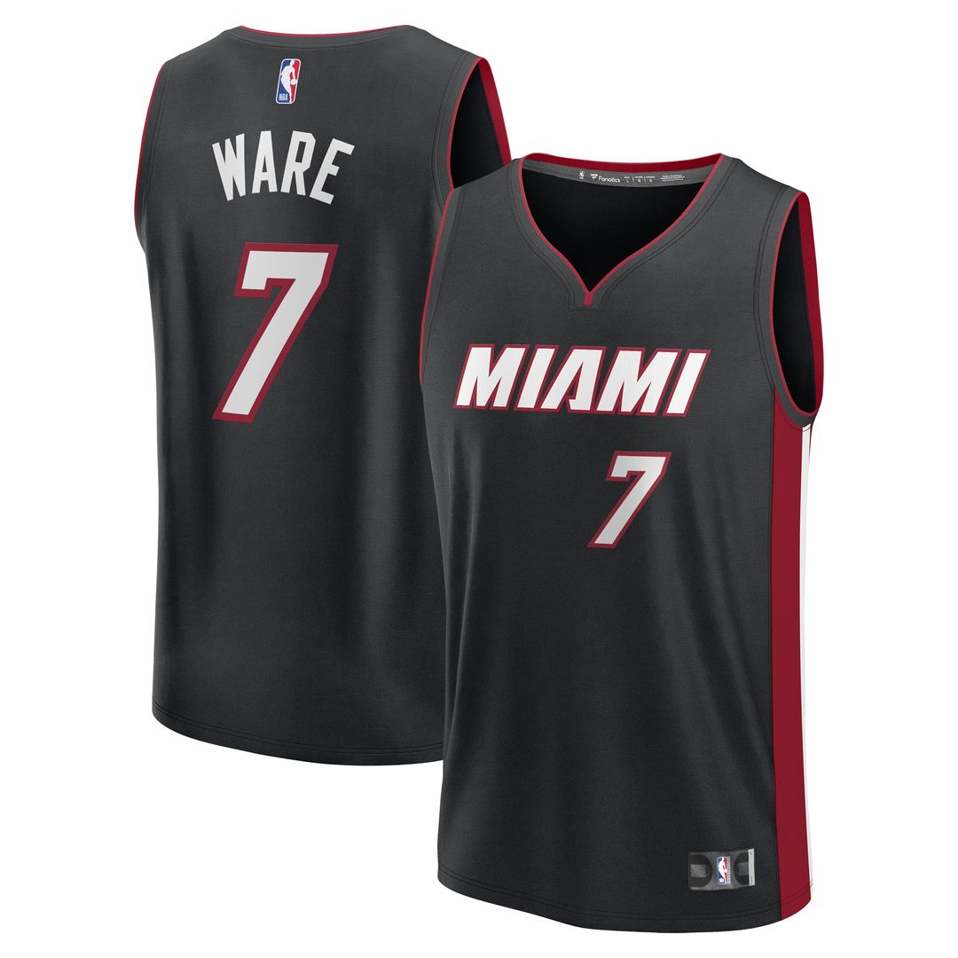 Miami Heat Kel'el Ware Fanatics Fast Break Replica Player Jersey - Icon Edition - Black