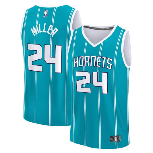 Charlotte Hornets Brandon Miller Fanatics Fast Break Replica Jersey - Icon Edition - Teal