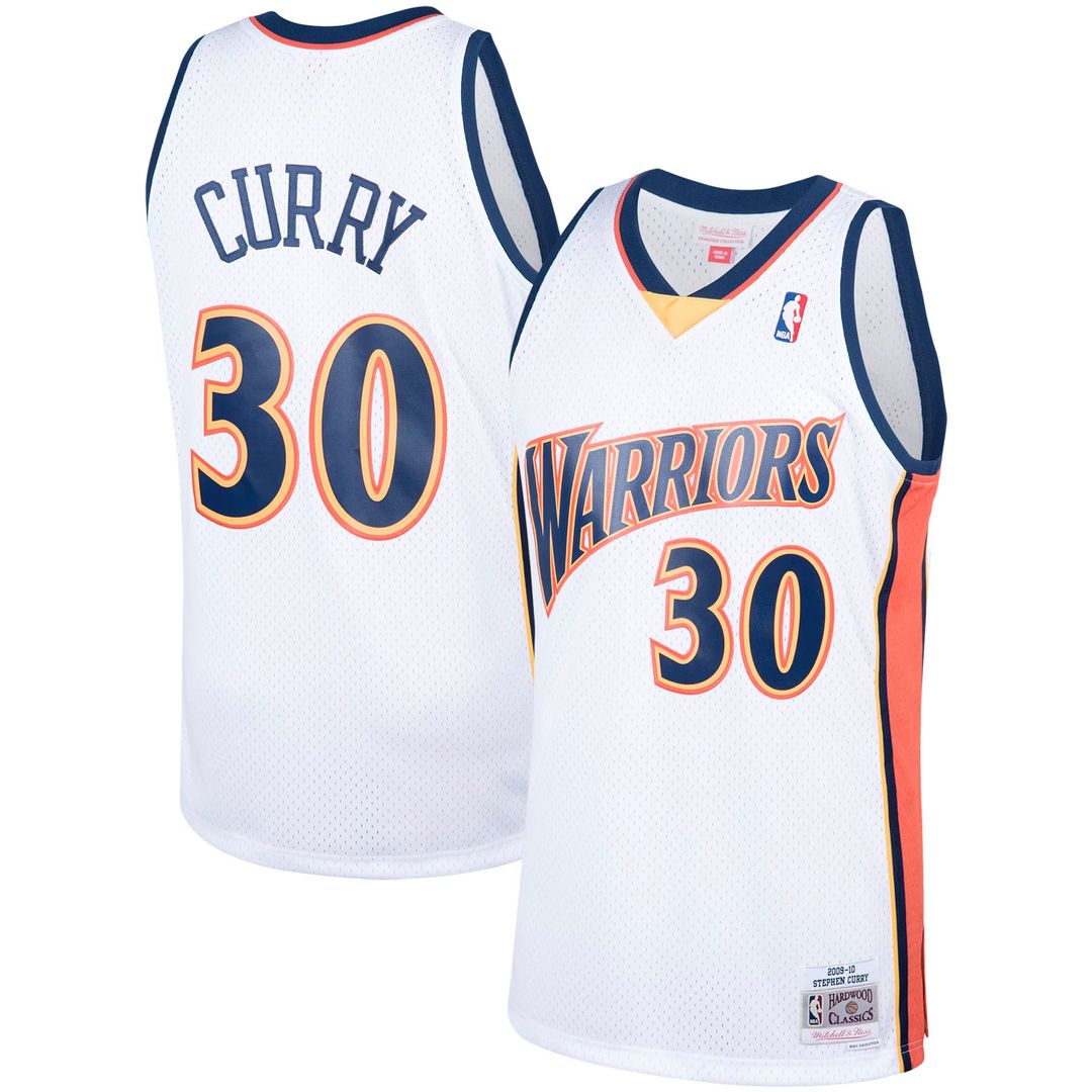 Golden State Warriors Stephen Curry Mitchell & Ness Hardwood Classics Swingman Jersey - White