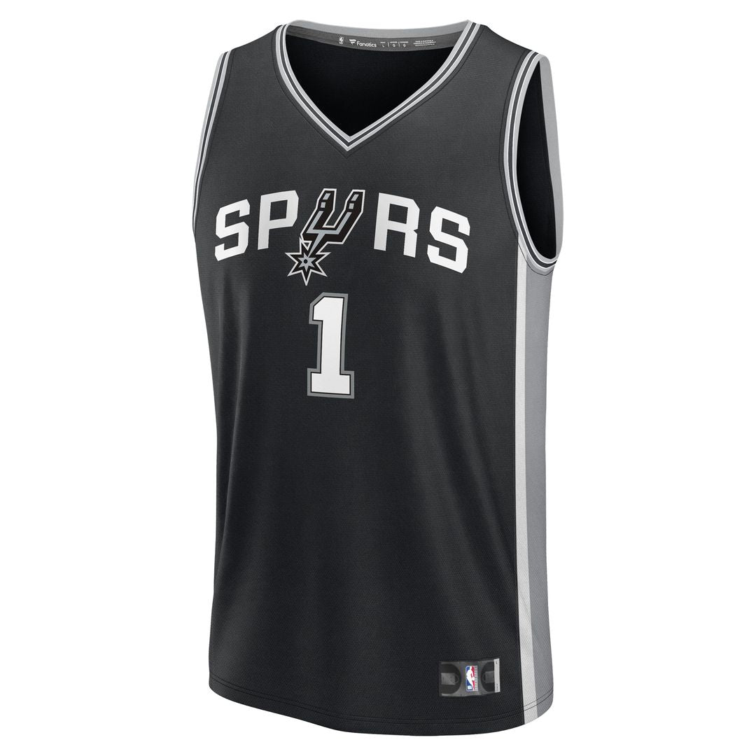 San Antonio Spurs Victor Wembanyama Fanatics Youth Fast Break Replica Player Jersey - Icon Edition - Black