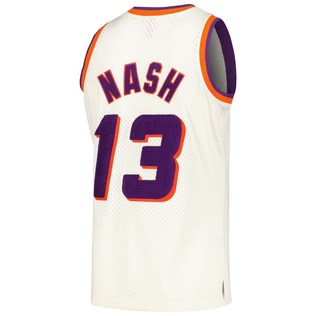 Phoenix Suns Steve Nash Mitchell & Ness Chainstitch Swingman Jersey - Cream