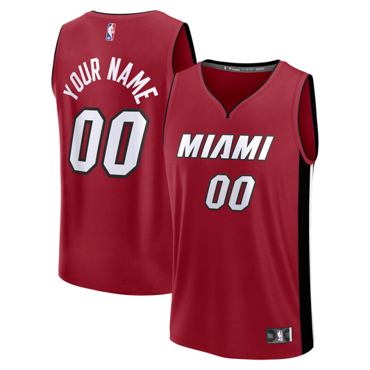 Miami Heat Fanatics Fast Break Custom Jersey - Icon Edition - Red