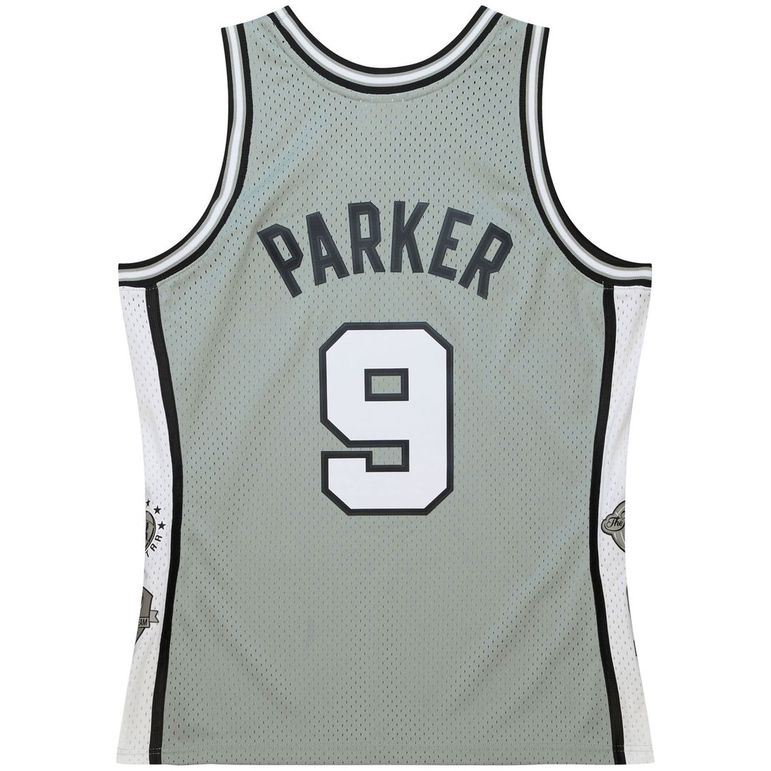 San Antonio Spurs Tony Parker Mitchell & Ness Unisex Hall of Fame Class of 2023 Throwback Swingman Jersey - Gray