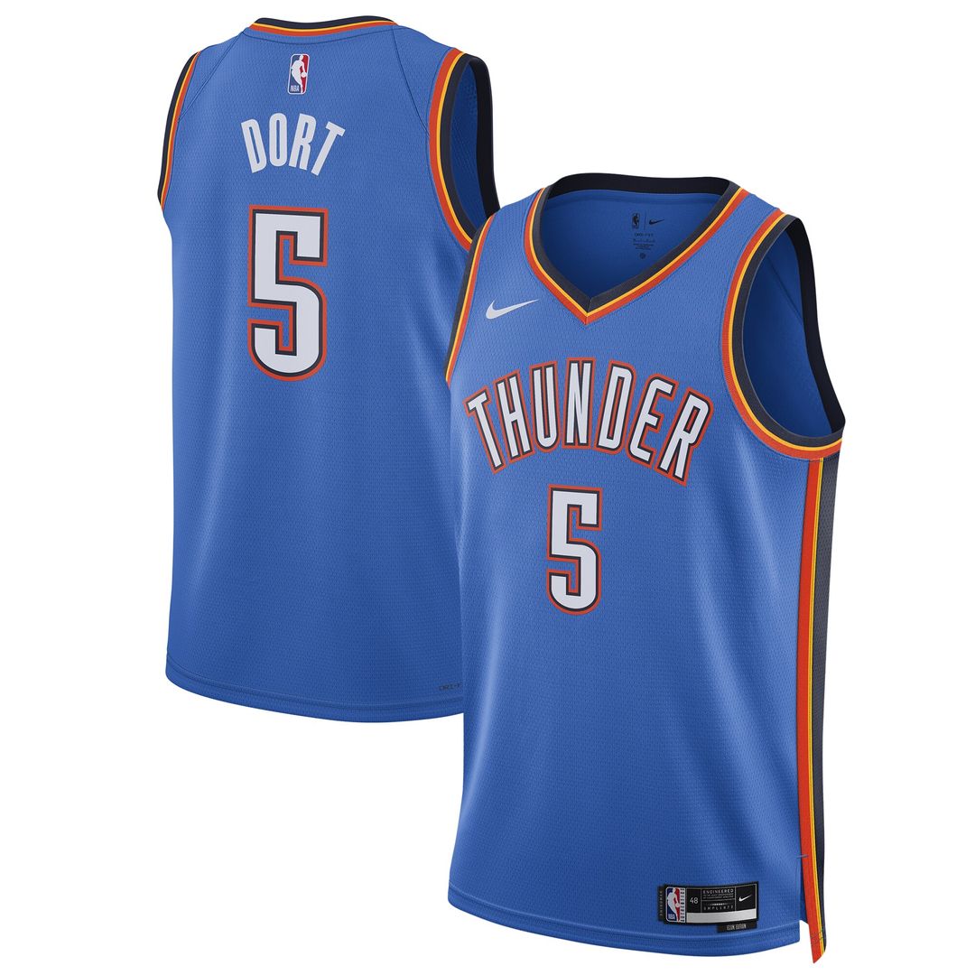 Oklahoma City Thunder Luguentz Dort Nike Unisex Swingman Player Jersey - Icon Edition - Blue