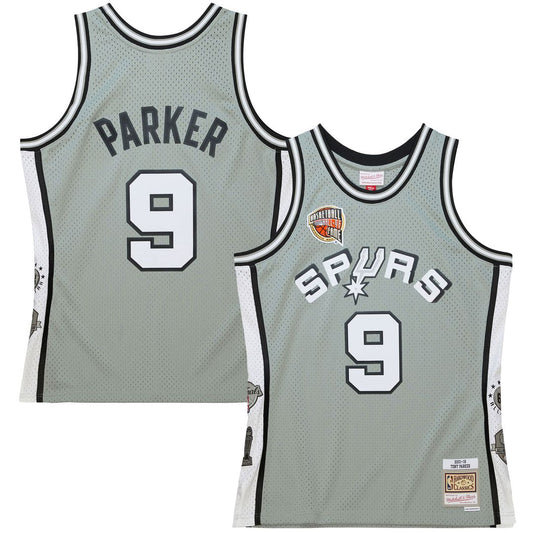 San Antonio Spurs Tony Parker Mitchell & Ness Unisex Hall of Fame Class of 2023 Throwback Swingman Jersey - Gray