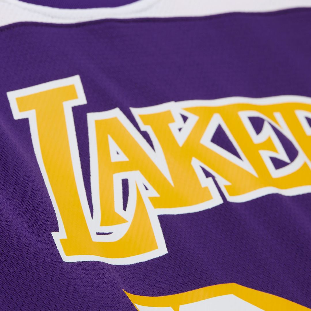 Los Angeles Lakers Shaquille O'Neal Mitchell & Ness Unisex Maxxed Out Fashion Hockey Jersey - Purple