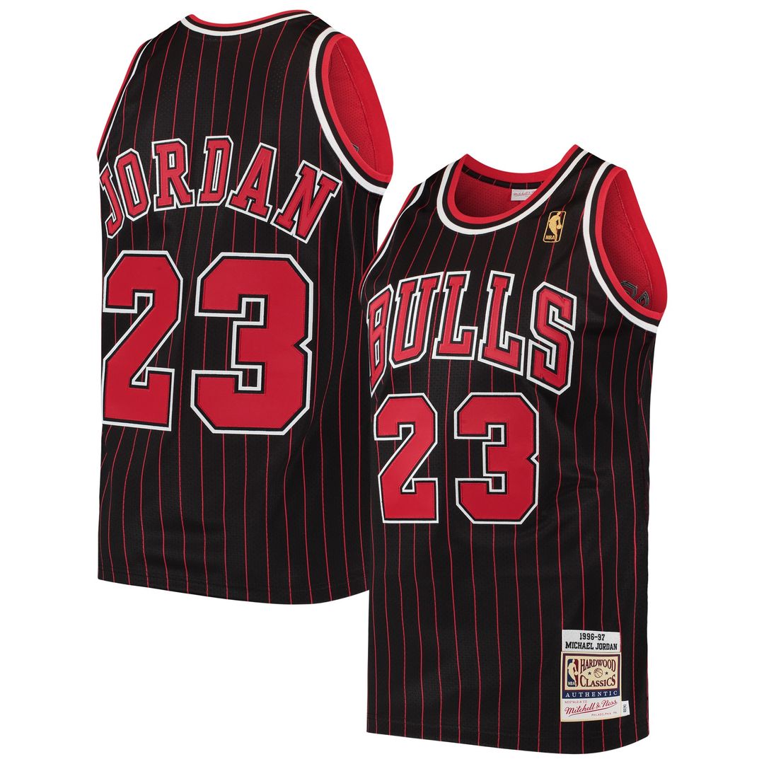 Chicago Bulls Michael Jordan Mitchell & Ness 1996/97 Hardwood Classics Authentic Jersey - Black