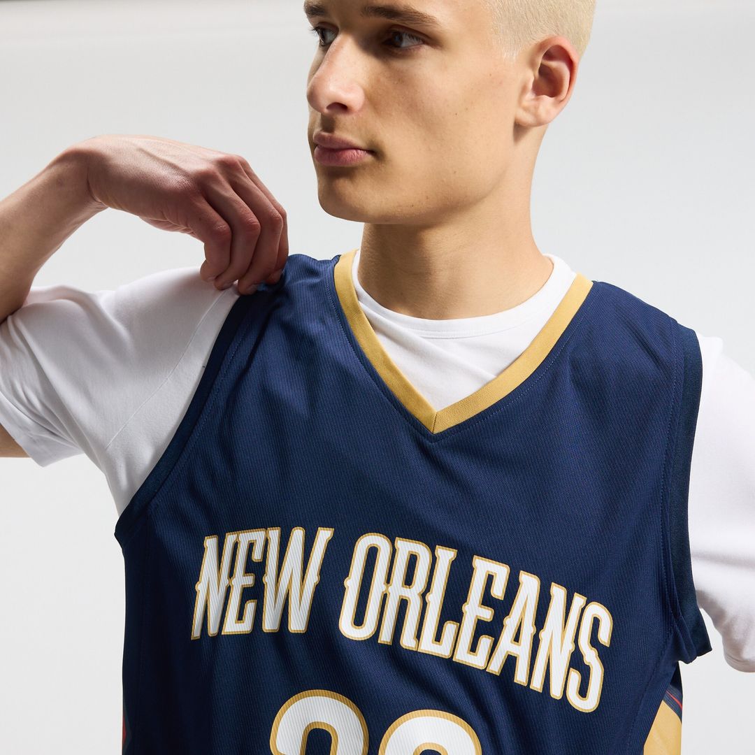 New Orleans Pelicans Derik Queen Fanatics Fast Break Replica Jersey - Icon Edition - Navy