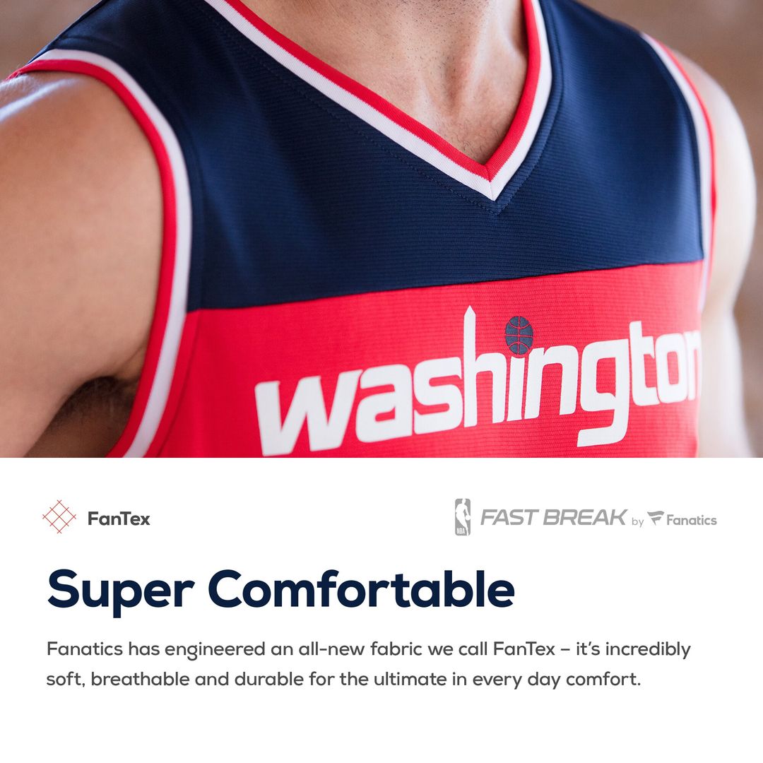 Washington Wizards Fanatics Youth Fast Break Custom Replica Jersey Red - Icon Edition