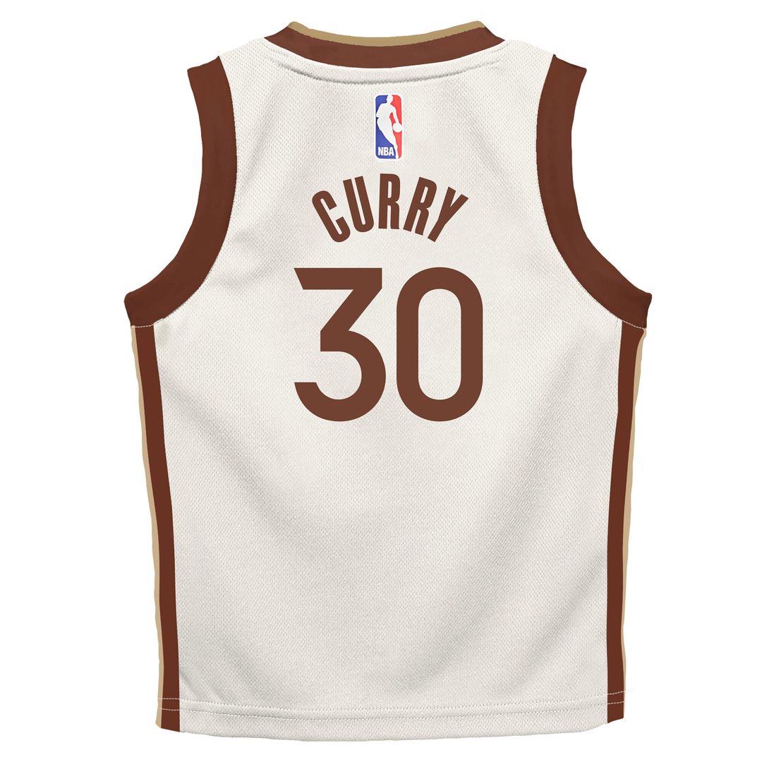 Golden State Warriors Stephen Curry Nike Preschool 2025/26 City Edition Swingman Jersey - Tan