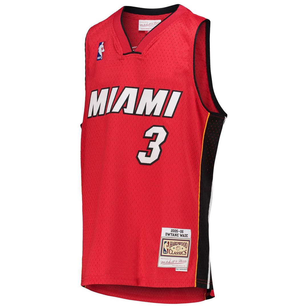 Miami Heat Dwyane Wade Mitchell & Ness Youth 2005/06 Hardwood Classics Swingman Jersey - Red