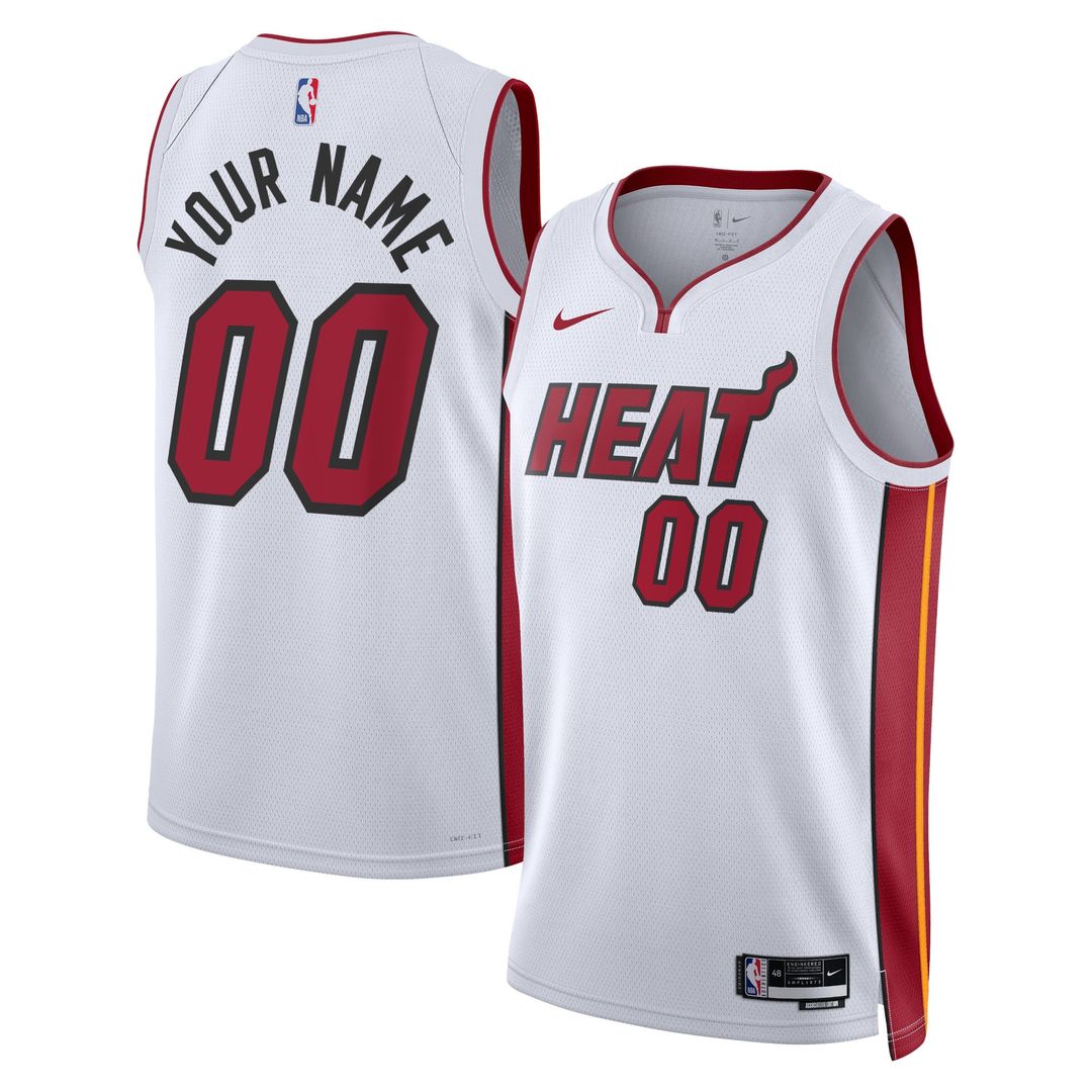 Miami Heat Nike Unisex Swingman Custom Jersey White - Association Edition