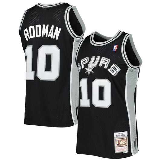 San Antonio Spurs Dennis Rodman Mitchell & Ness 1993/94 Hardwood Classics Swingman Jersey - Black