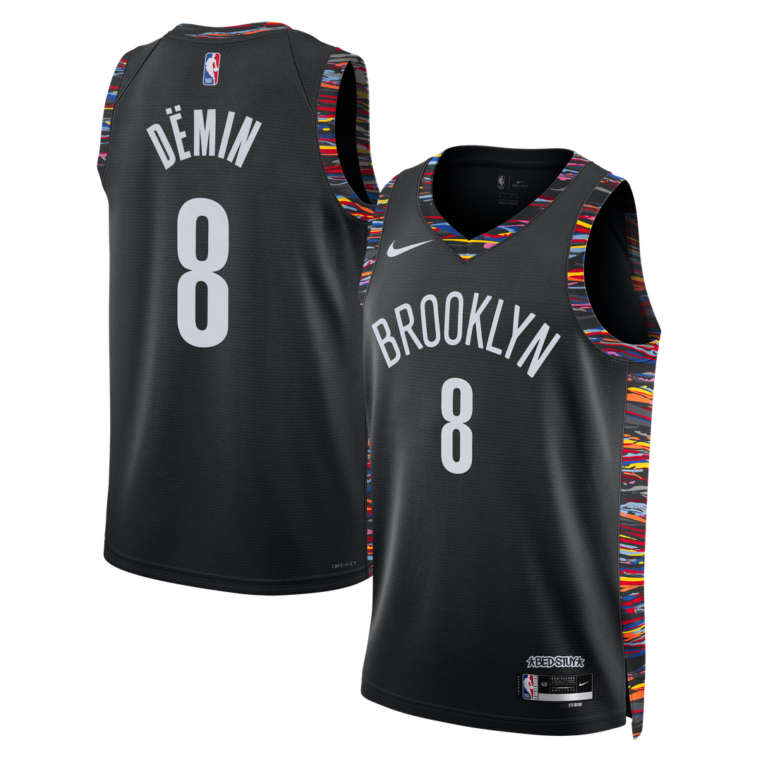 Brooklyn Nets Egor Dëmin Nike Unisex 2025/26 Swingman Jersey - City Edition - Black