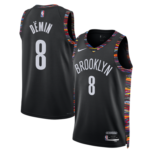 Brooklyn Nets Egor Dëmin Nike Unisex 2025/26 Swingman Jersey - City Edition - Black