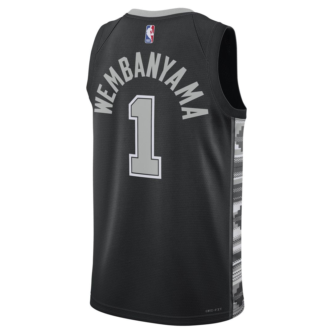 San Antonio Spurs Victor Wembanyama Jordan Brand Unisex Swingman Jersey - Statement Edition - Black