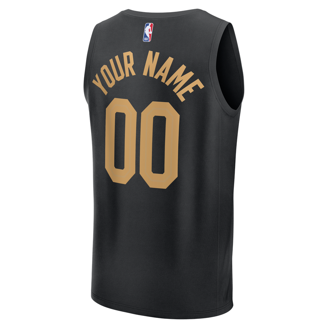 Cleveland Cavaliers Fanatics Youth Fast Break Custom Jersey - Statement Edition - Black