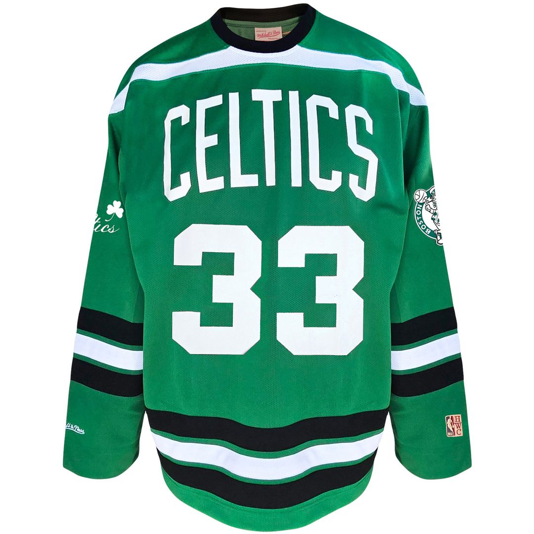 Boston Celtics Larry Bird Mitchell & Ness Big & Tall NBA Hockey Jersey - Kelly Green