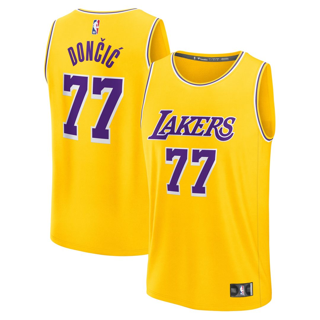Los Angeles Lakers Luka Dončić Fanatics Fast Break Replica Player Jersey - Icon Edition - Gold