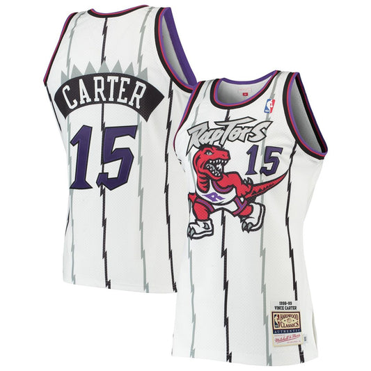 Toronto Raptors Vince Carter Mitchell & Ness 1998/99 Hardwood Classics Authentic Jersey - White