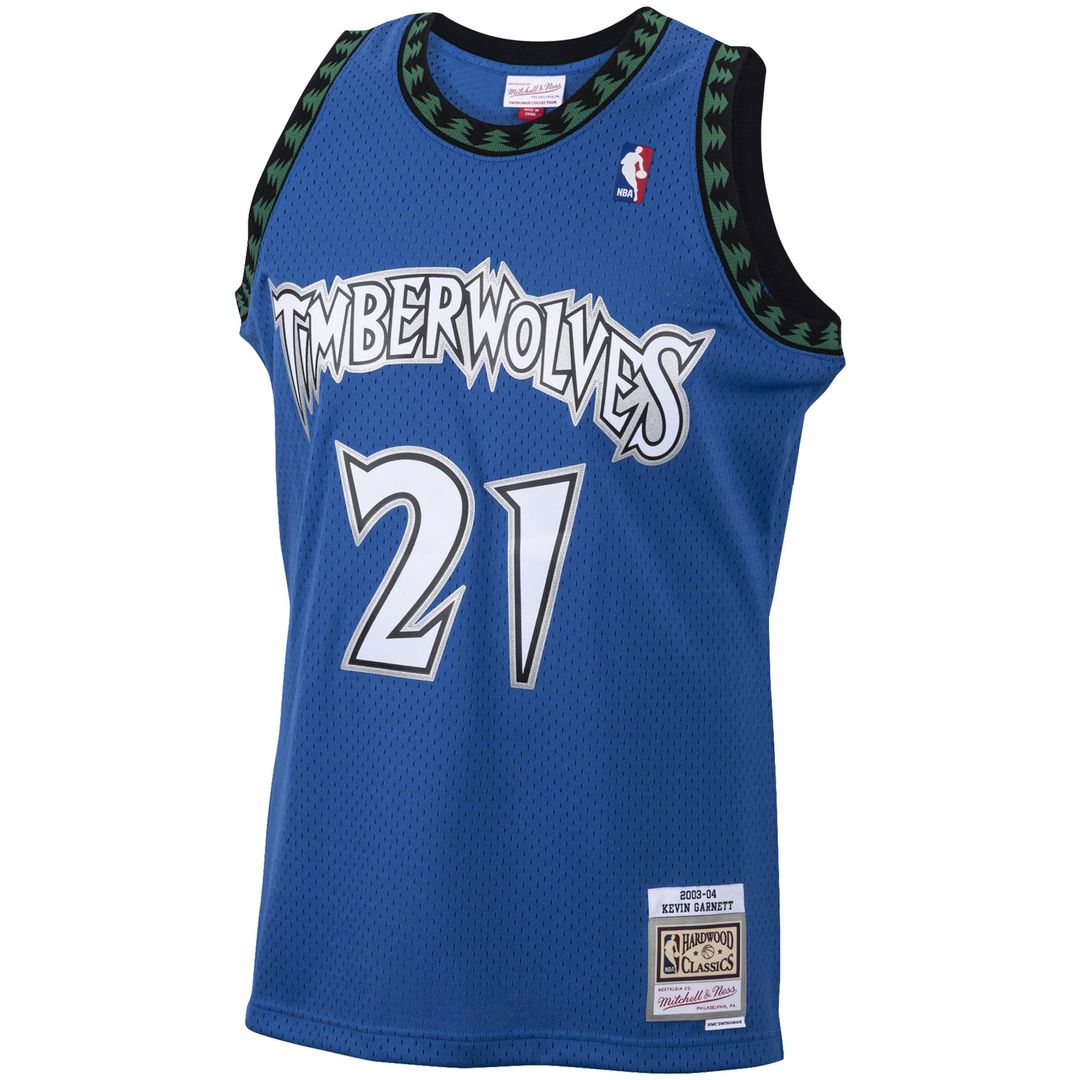 Minnesota Timberwolves Kevin Garnett Mitchell & Ness 2003/04 Hardwood Classics Swingman Jersey - Blue