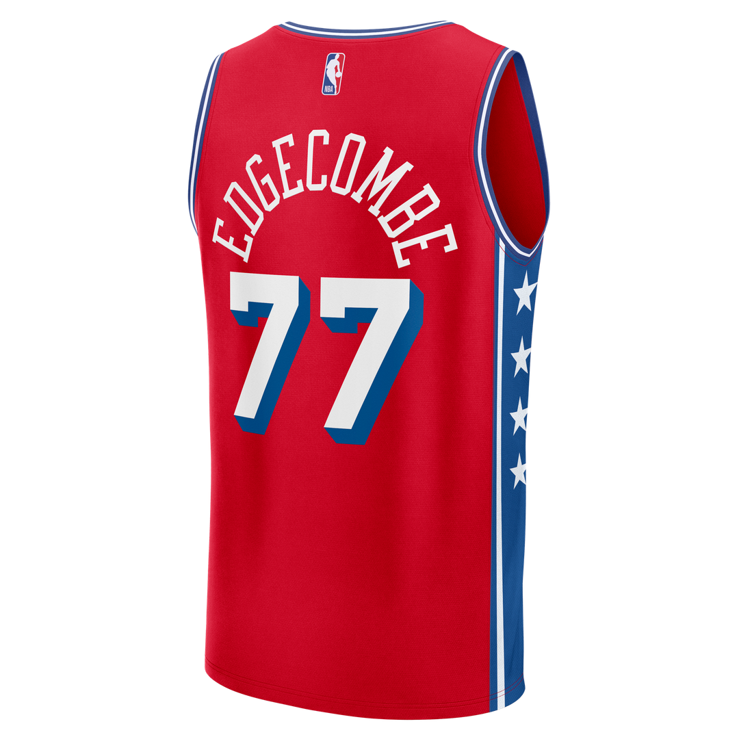 Philadelphia 76ers VJ Edgecombe Fanatics Fast Break Replica Player Jersey - Statement Edition - Red