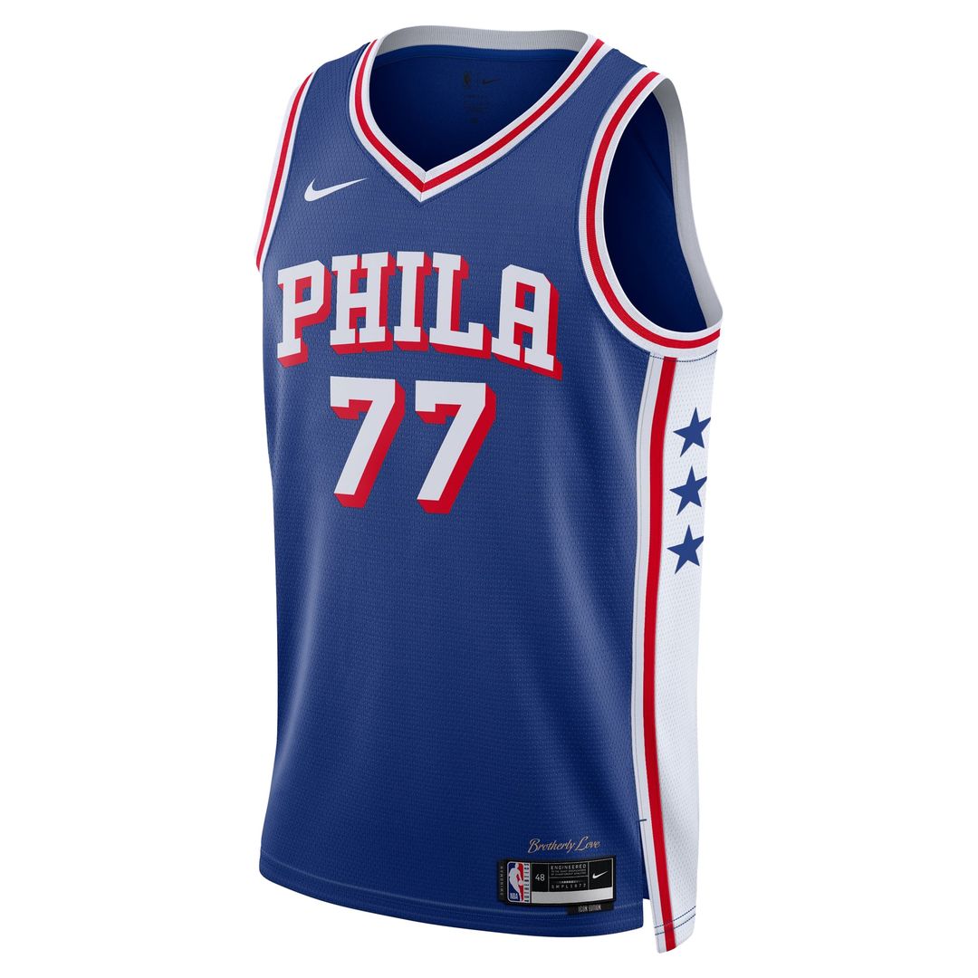 Philadelphia 76ers VJ Edgecombe Nike Unisex Swingman Jersey - Icon Edition - Royal