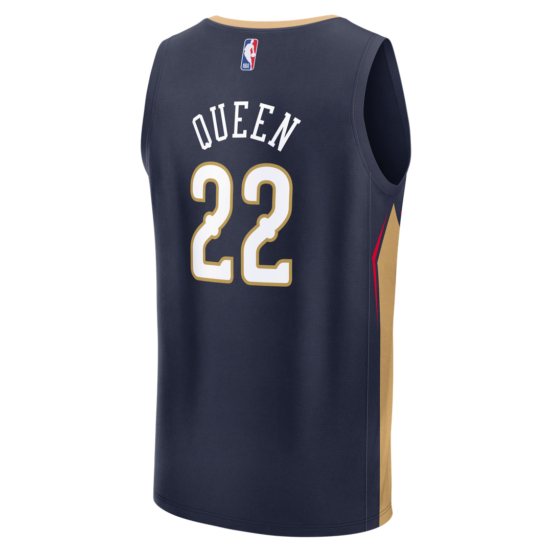 New Orleans Pelicans Derik Queen Fanatics Fast Break Replica Jersey - Icon Edition - Navy