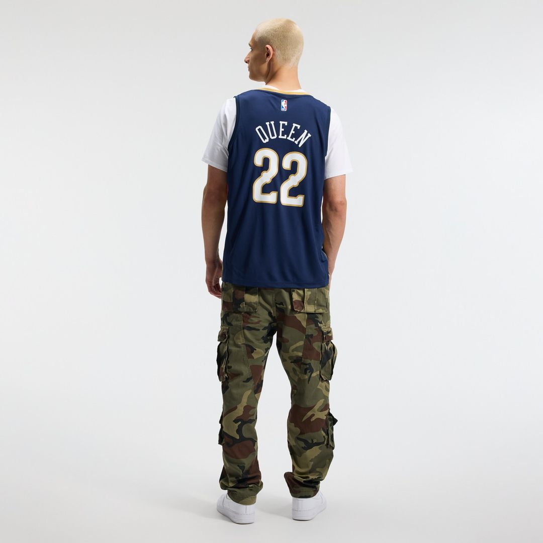 New Orleans Pelicans Derik Queen Fanatics Fast Break Replica Jersey - Icon Edition - Navy