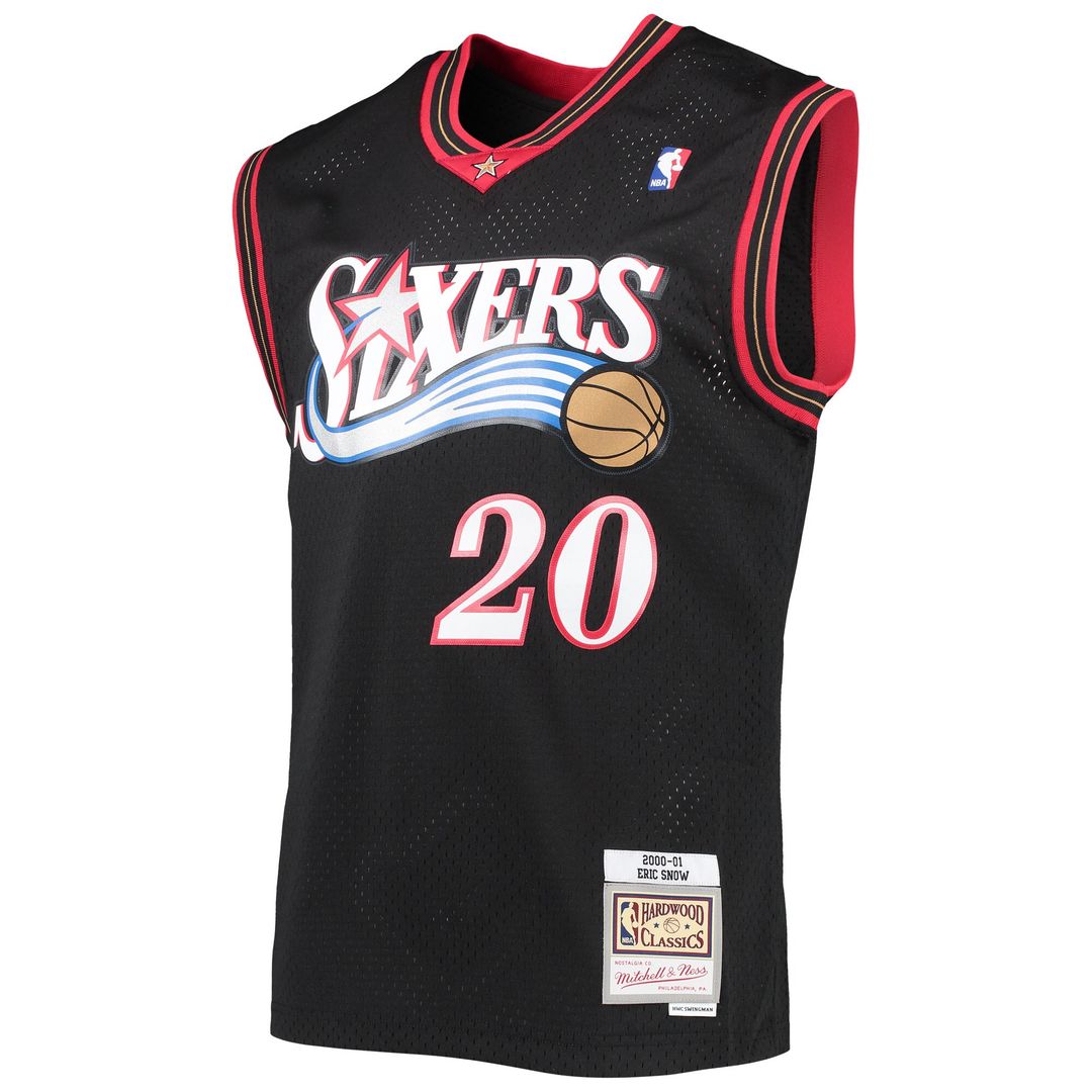 Philadelphia 76ers Eric Snow Mitchell & Ness 2000/01 Hardwood Classics Swingman Jersey - Black