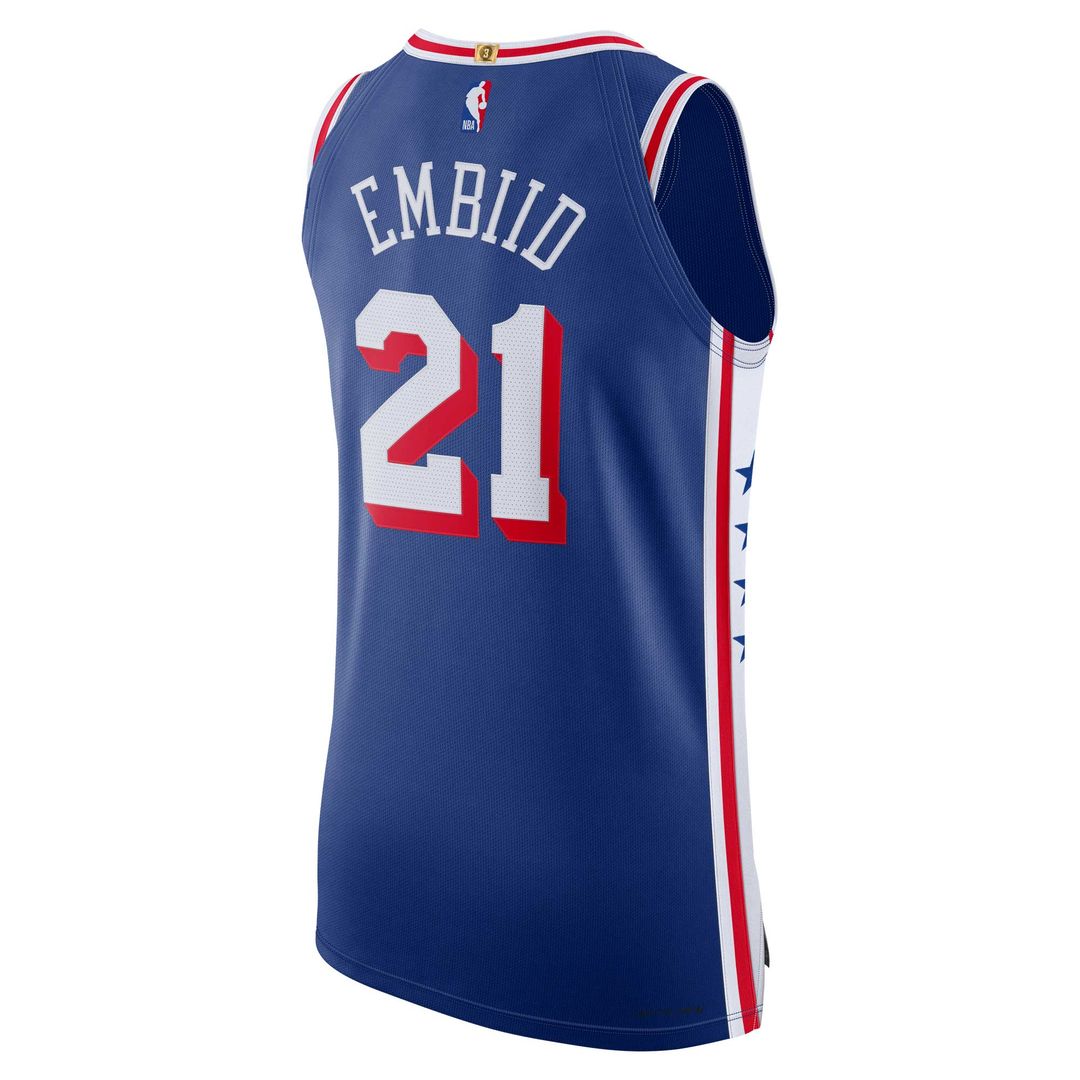 Philadelphia 76ers Joel Embiid Nike Authentic Jersey - Icon Edition - Royal
