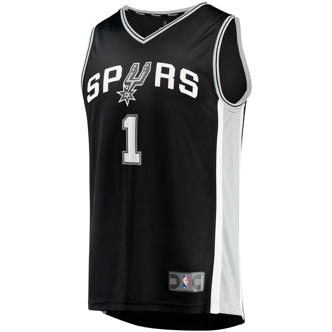 San Antonio Spurs Victor Wembanyama Fanatics Fast Break Replica Jersey - Icon Edition - Black