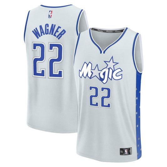 Orlando Magic Franz Wagner Fanatics Youth 2025/26 City Edition Fast Break Jersey - Silver