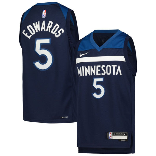 Minnesota Timberwolves Anthony Edwards Nike Youth Swingman Jersey - Icon Edition - Navy
