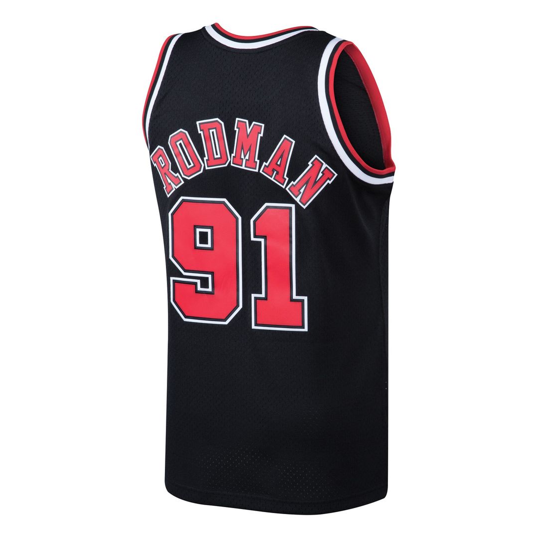 Chicago Bulls Dennis Rodman Mitchell & Ness 1997/98 Hardwood Classics Swingman Jersey - Black