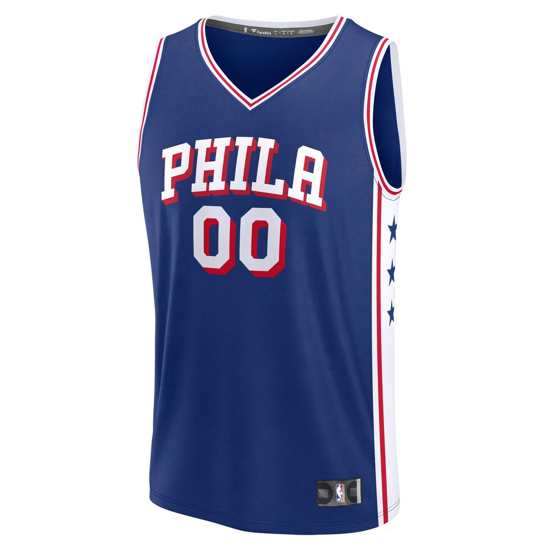 Philadelphia 76ers Fanatics Fast Break Custom Jersey - Icon Edition - Blue