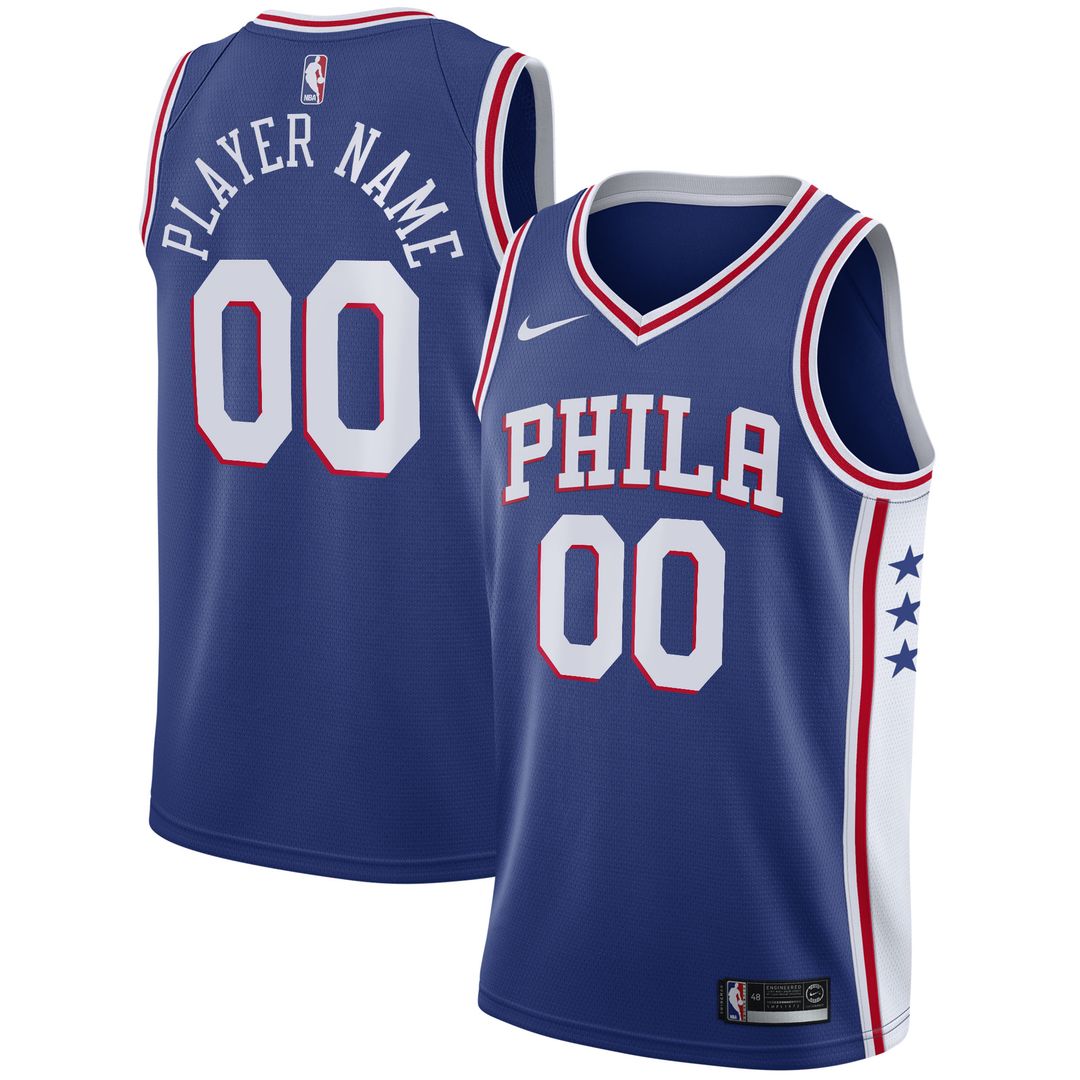Philadelphia 76ers Nike 2020/21 Swingman Custom Jersey - Association Edition - White