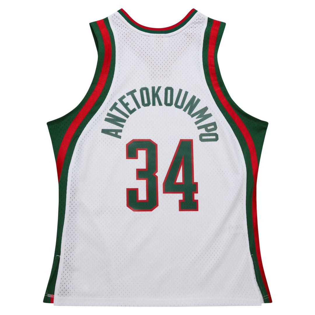 Milwaukee Bucks Giannis Antetokounmpo Mitchell & Ness 2013/14 Hardwood Classics Swingman Jersey - White
