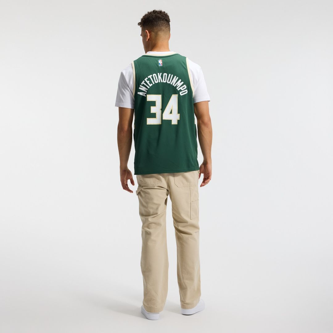 Milwaukee Bucks Giannis Antetokounmpo Fanatics Fast Break Replica Player Jersey - Icon Edition - Hunter Green