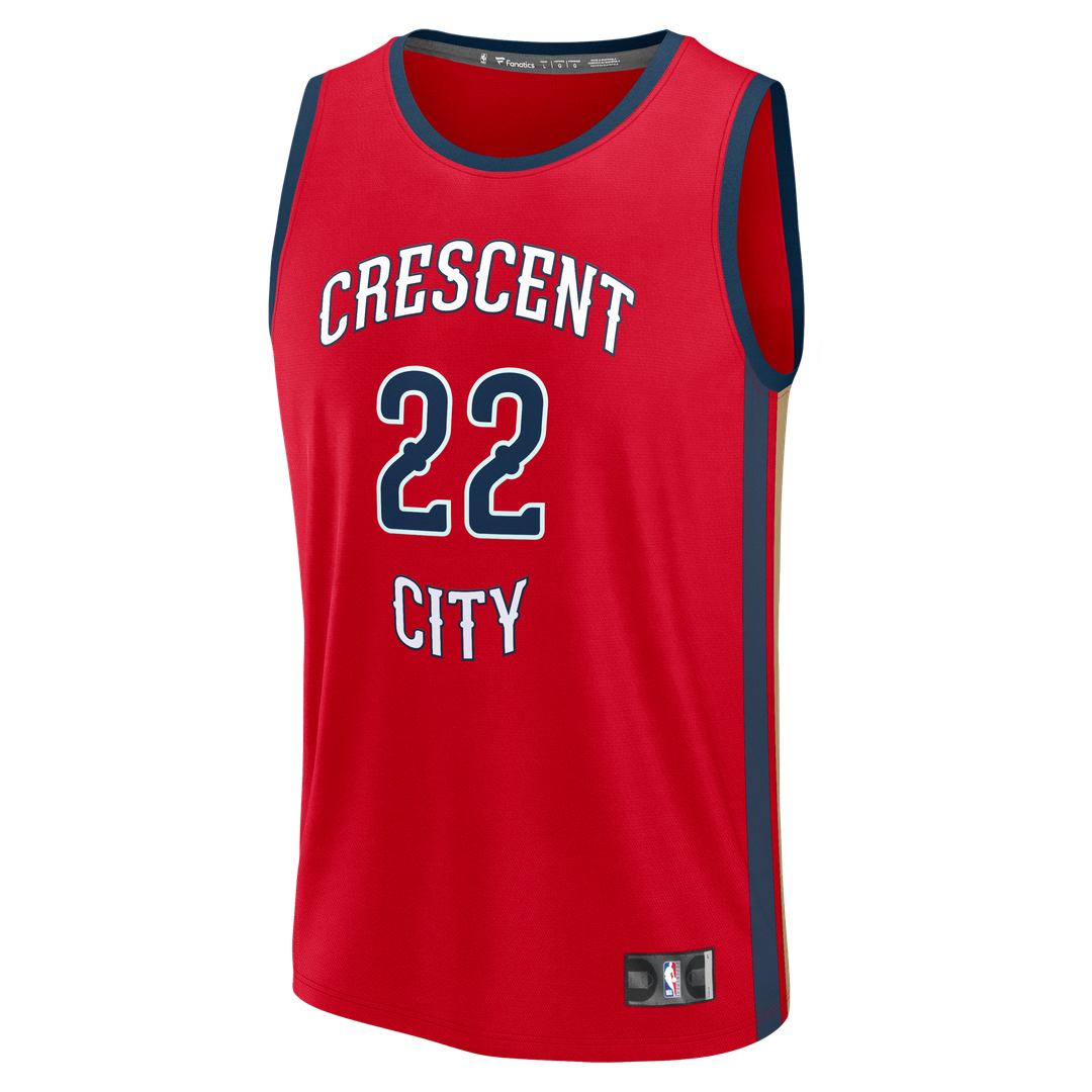 New Orleans Pelicans Derik Queen Fanatics Fast Break Replica Player Jersey - Statement Edition - Red