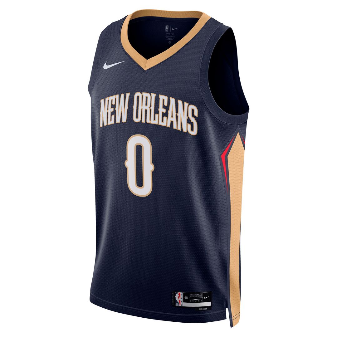 New Orleans Pelicans Jeremiah Fears Nike Unisex Swingman Player Jersey - Icon Edition - Navy