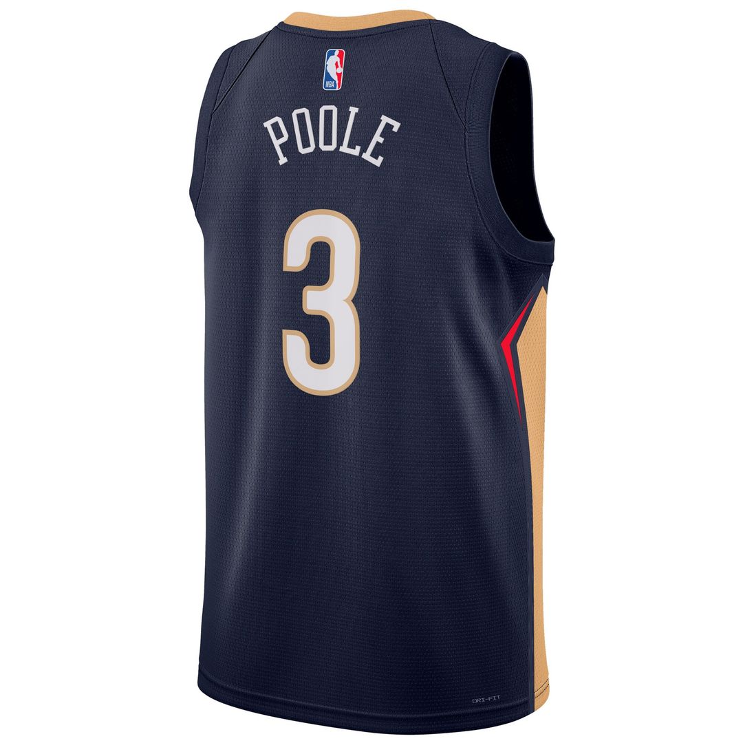 New Orleans Pelicans Jordan Poole Nike Unisex Swingman Jersey - Navy - Icon Edition