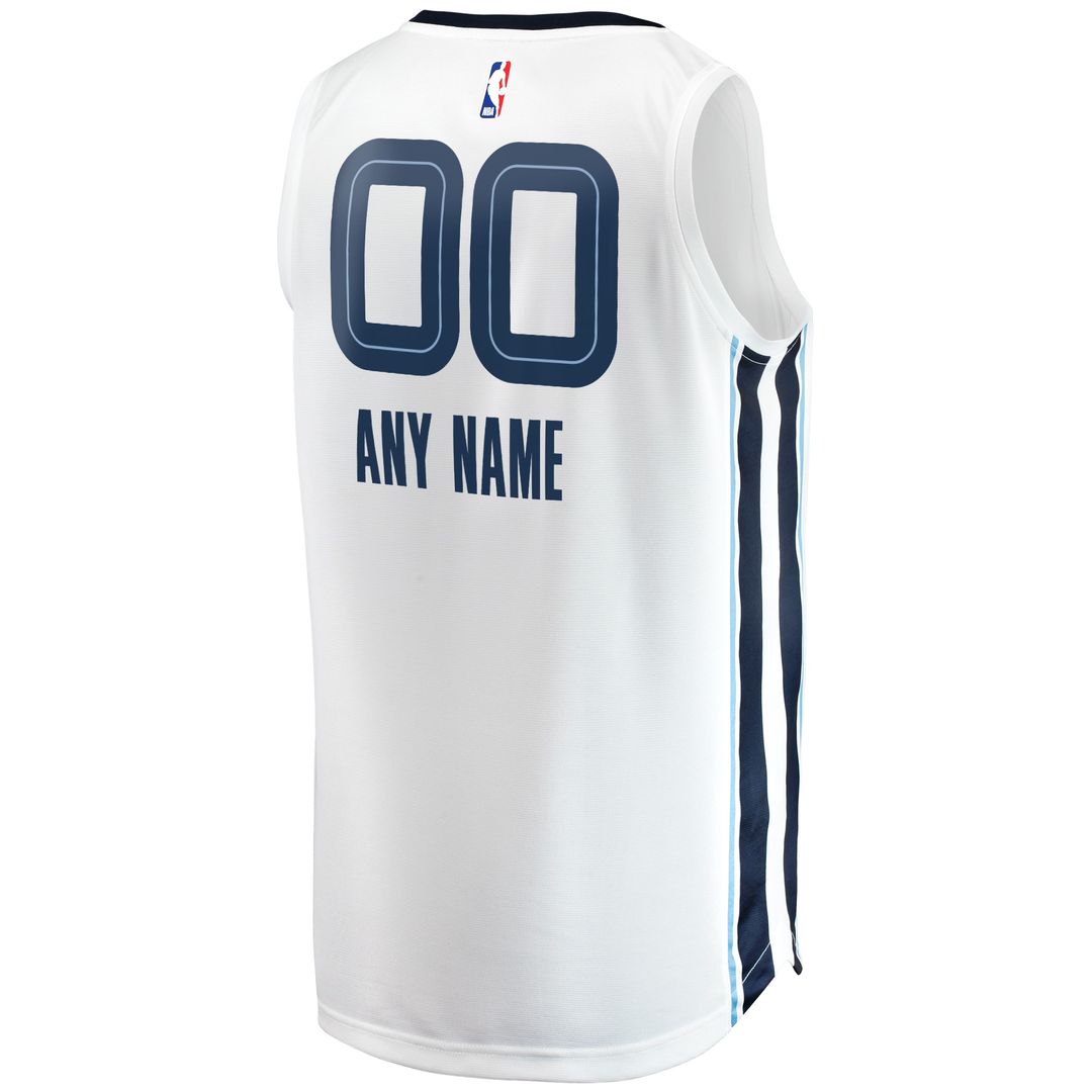 Memphis Grizzlies Fanatics Fast Break Custom Replica Jersey - Association Edition - White